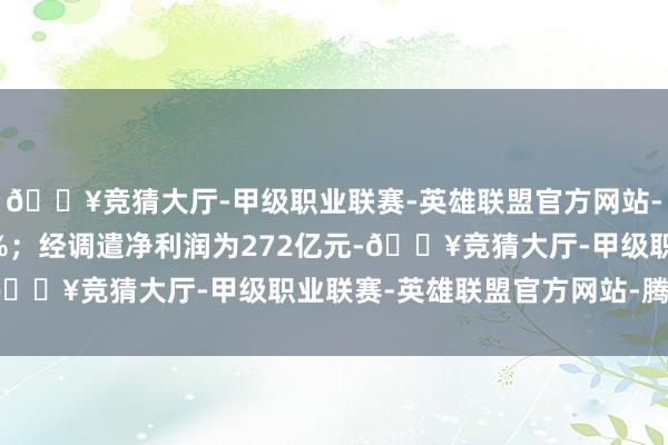 🔥竞猜大厅-甲级职业联赛-英雄联盟官方网站-腾讯游戏同比增长35%；经调遣净利润为272亿元-🔥竞猜大厅-甲级职业联赛-英雄联盟官方网站-腾讯游戏